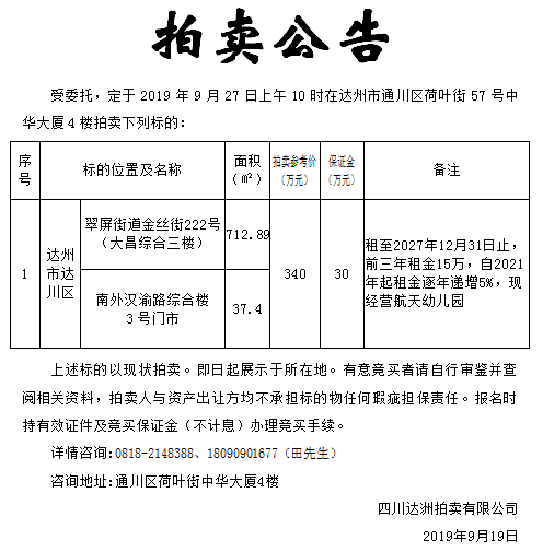 广安最新拍卖公告全面解析